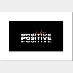 White Black Simple Positive Typography Posters and Art